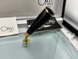 OMAS Signum Faceted Black Desk Pen Limited 70/100 Superb Flex nib Signum 14k gold !