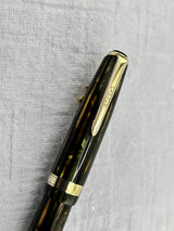 Parker (1944) Striped Green/Amber Duofold  - Fountain Pen