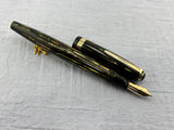 Parker (1944) Striped Green/Amber Duofold  - Fountain Pen