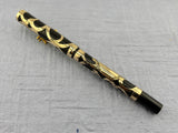 Parker Lucky Curve  #16  Gold Filled Filigree Overlay Eyedropper  - Fountain Pen