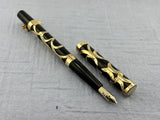 Parker Lucky Curve  #16  Gold Filled Filigree Overlay Eyedropper  - Fountain Pen