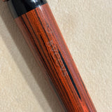Marlen BVCCVS Oversized rollerball orange and black Mottled ebonite - Sterling Silver Clip & Trim