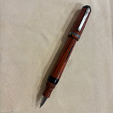 Marlen BVCCVS Oversized rollerball orange and black Mottled ebonite - Sterling Silver Clip & Trim