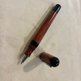 Marlen BVCCVS Oversized rollerball orange and black Mottled ebonite - Sterling Silver Clip & Trim