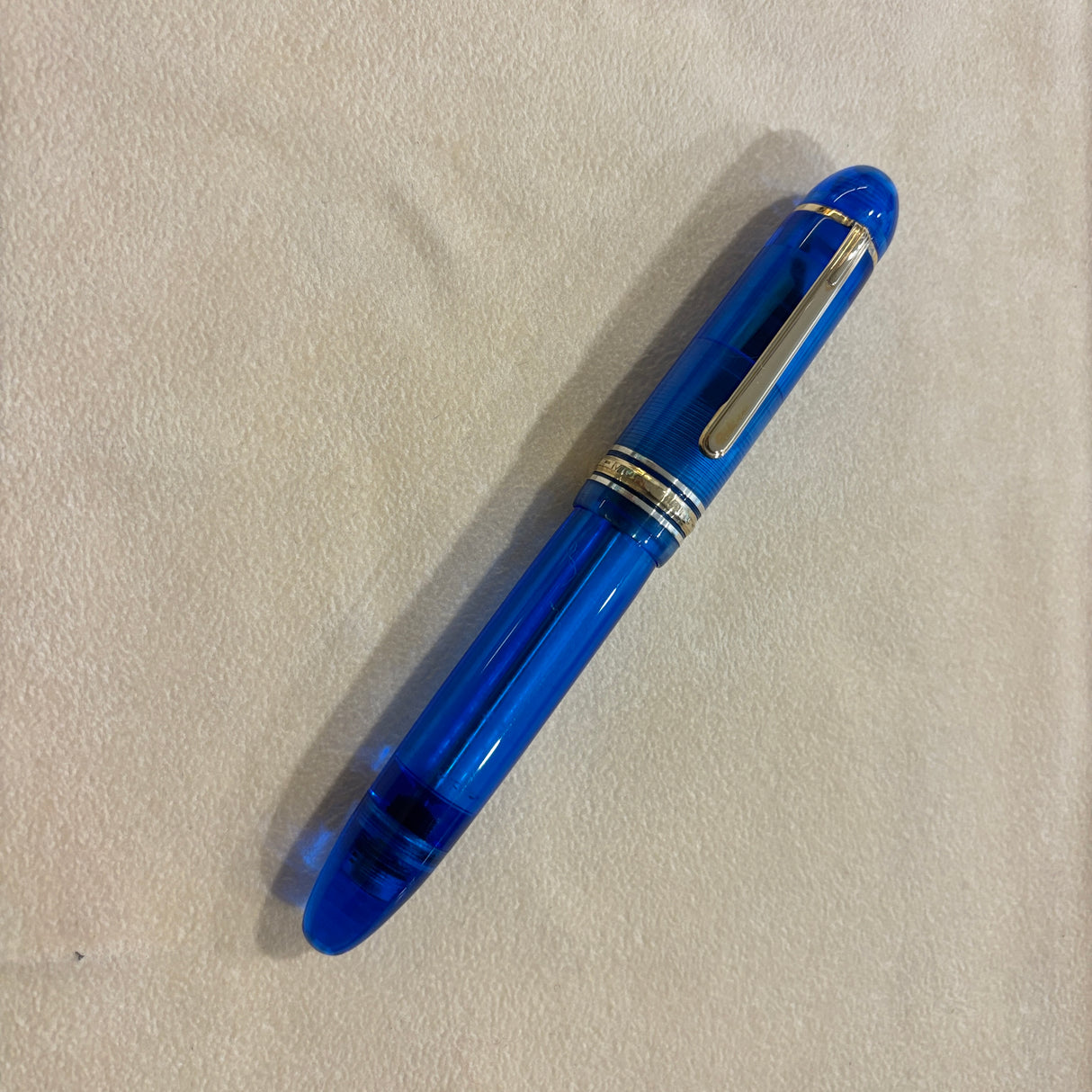 Montblanc 149  Meisterstuck Style Customized by Brad Torelli as a Blue Demonstrator - Vacuum filler - A true piece of art !!