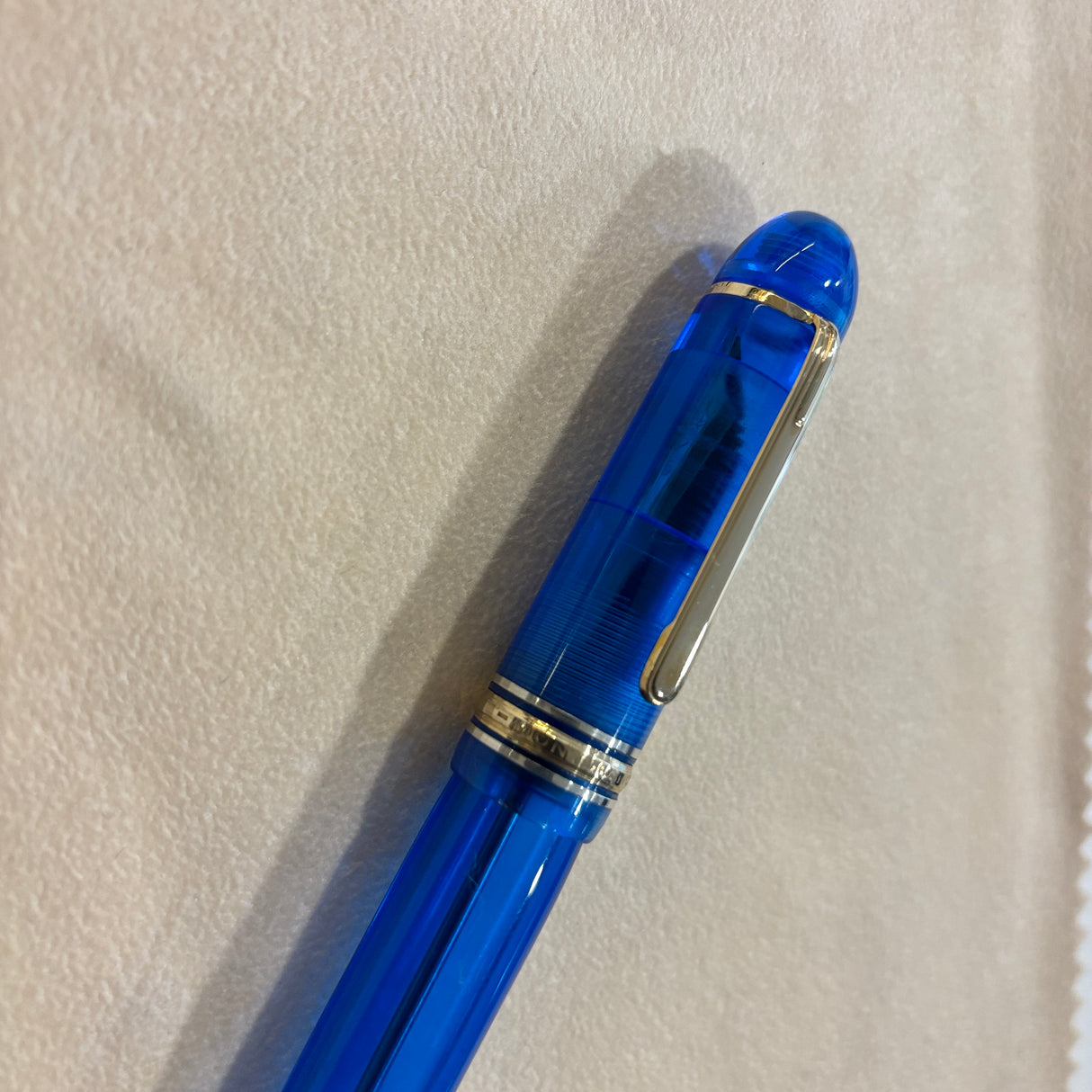 Montblanc 149  Meisterstuck Style Customized by Brad Torelli as a Blue Demonstrator - Vacuum filler - A true piece of art !!