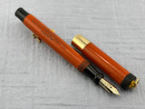 Parker Lady Duofold Deluxe Red Hard Rubber Ring Top  - Fountain Pen