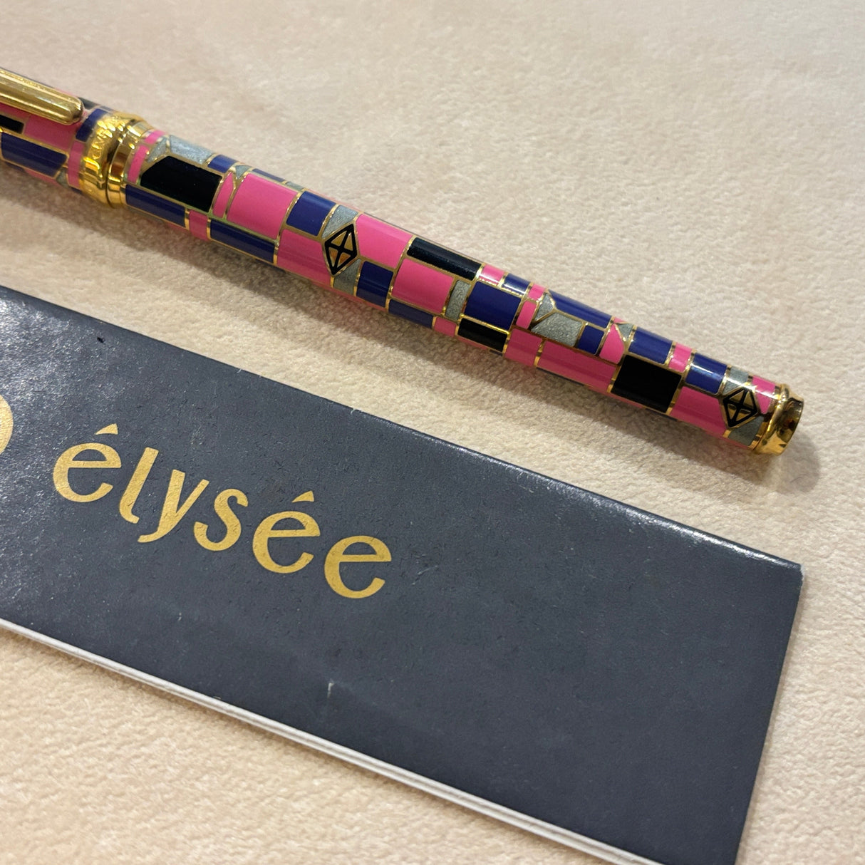 Elysee Rollerball Chinese Lacquer Cloisonne Parthenon Vernissage Edition  Circa 1990
