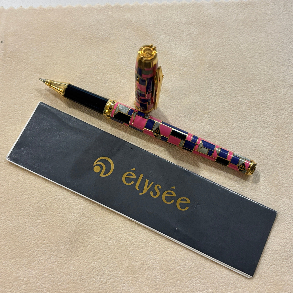 Elysee Rollerball Chinese Lacquer Cloisonne Parthenon Vernissage Edition  Circa 1990