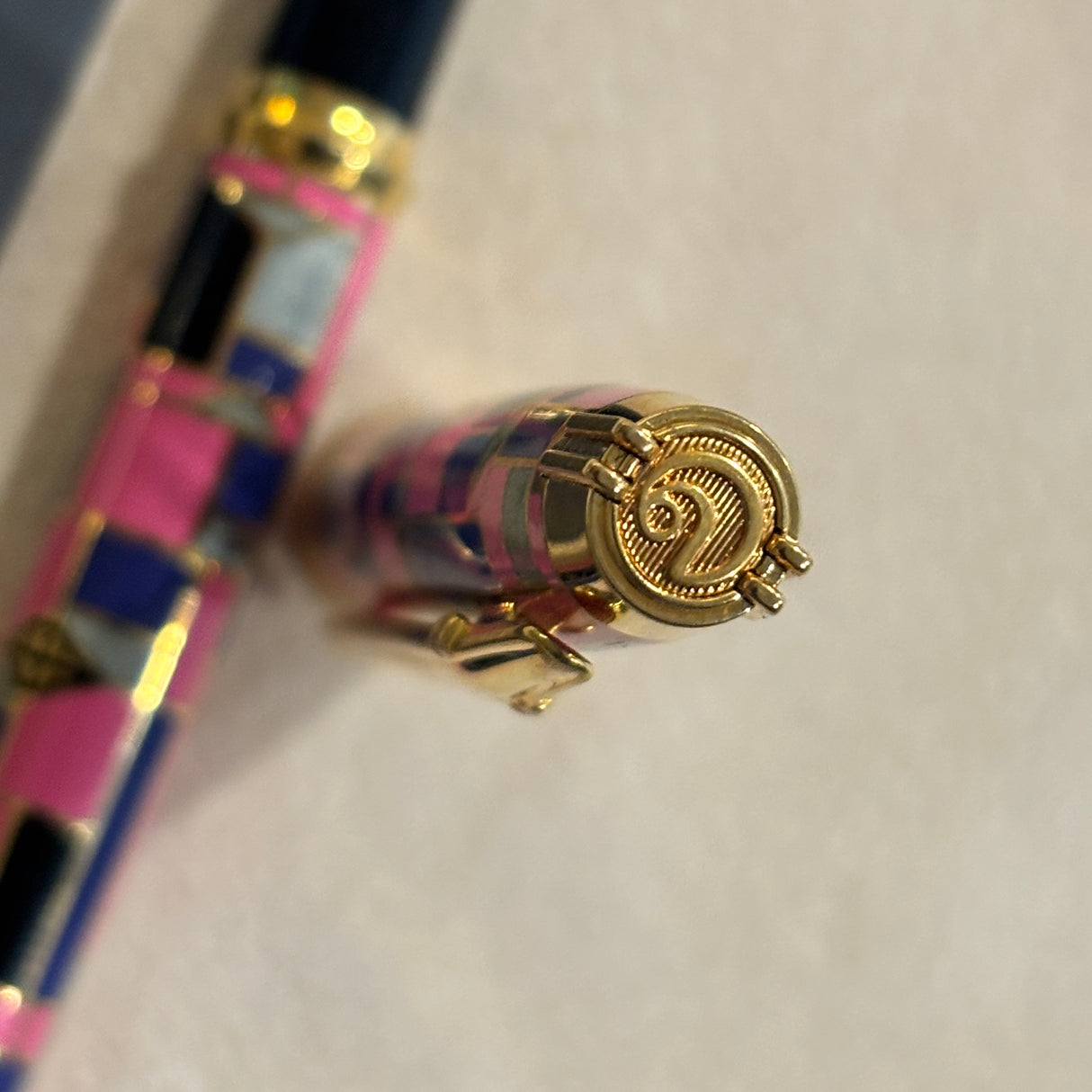 Elysee Rollerball Chinese Lacquer Cloisonne Parthenon Vernissage Edition  Circa 1990