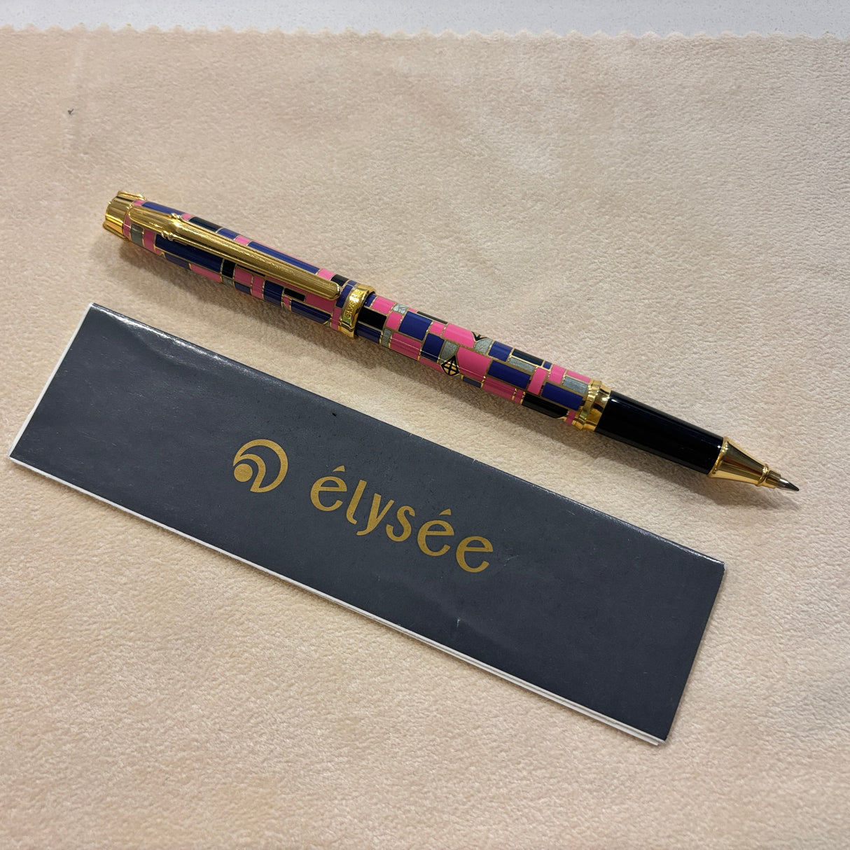 Elysee Rollerball Chinese Lacquer Cloisonne Parthenon Vernissage Edition  Circa 1990