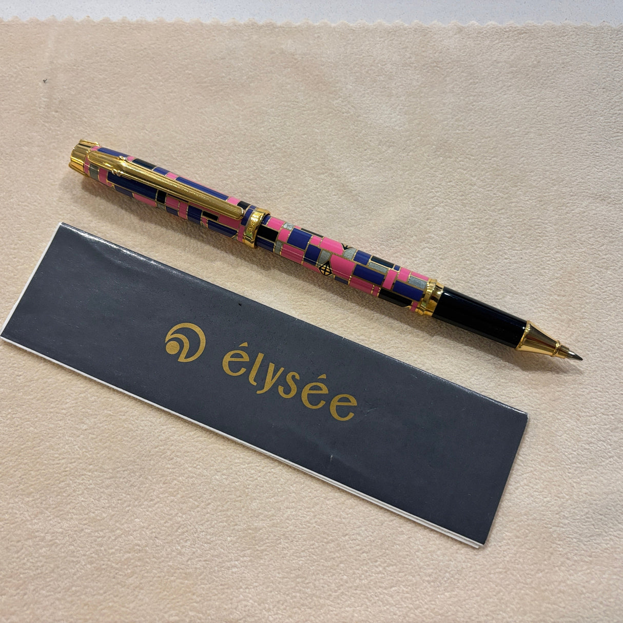 Elysee Rollerball Chinese Lacquer Cloisonne Parthenon Vernissage Edition  Circa 1990