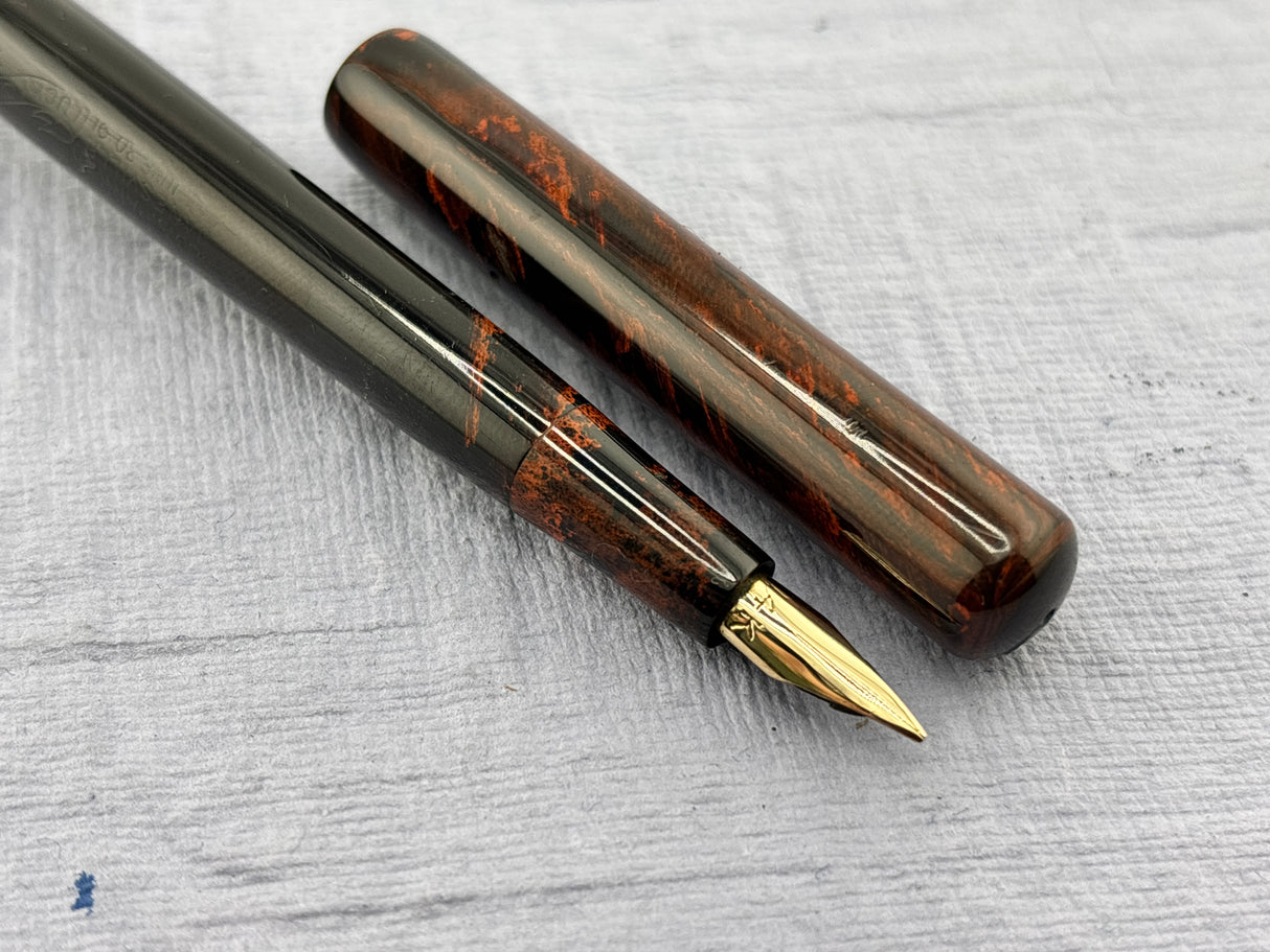 Parker 18 Mottled Hard Rubber Slip cap  - Fountain Pen