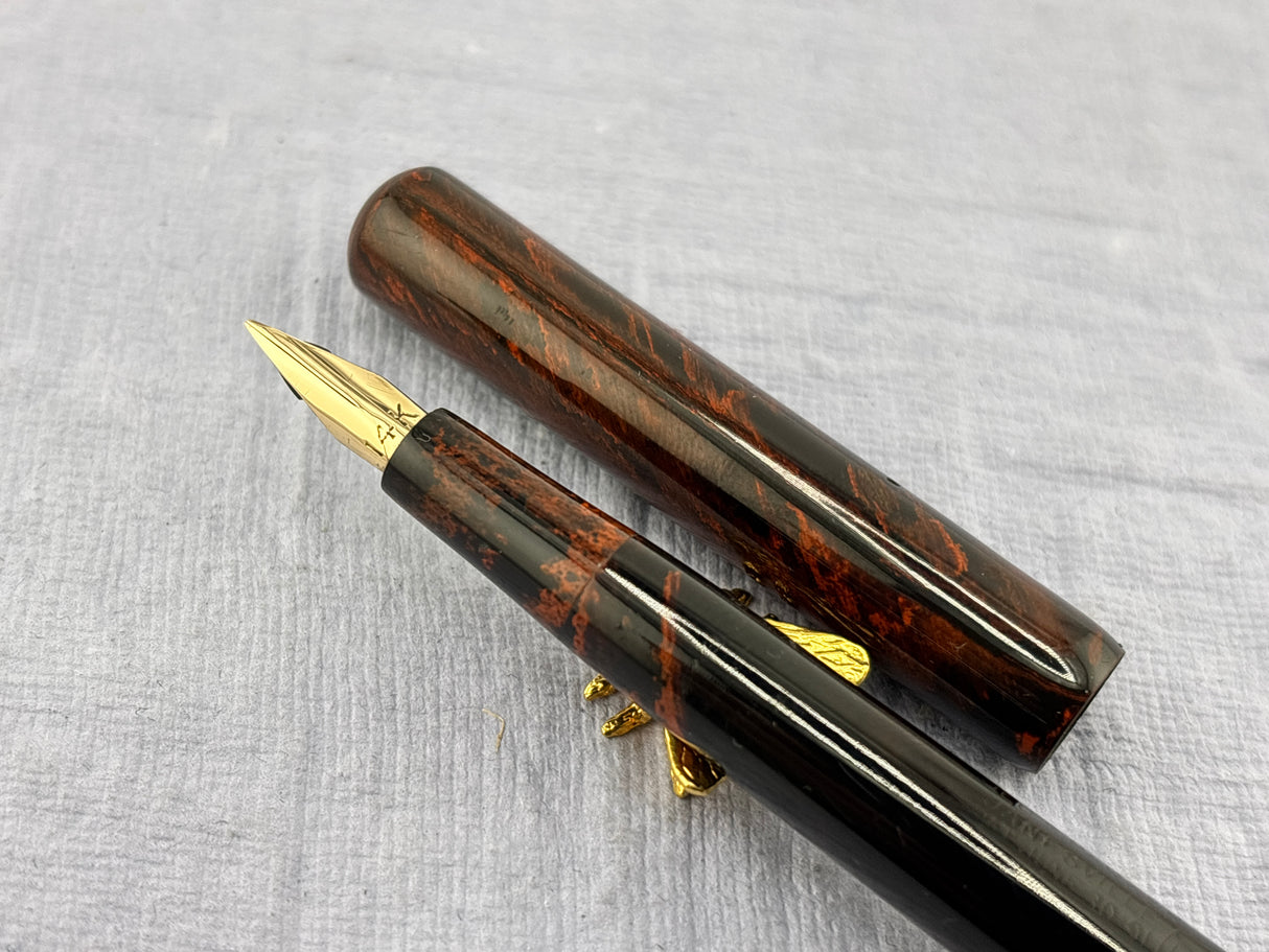 Parker 18 Mottled Hard Rubber Slip cap  - Fountain Pen