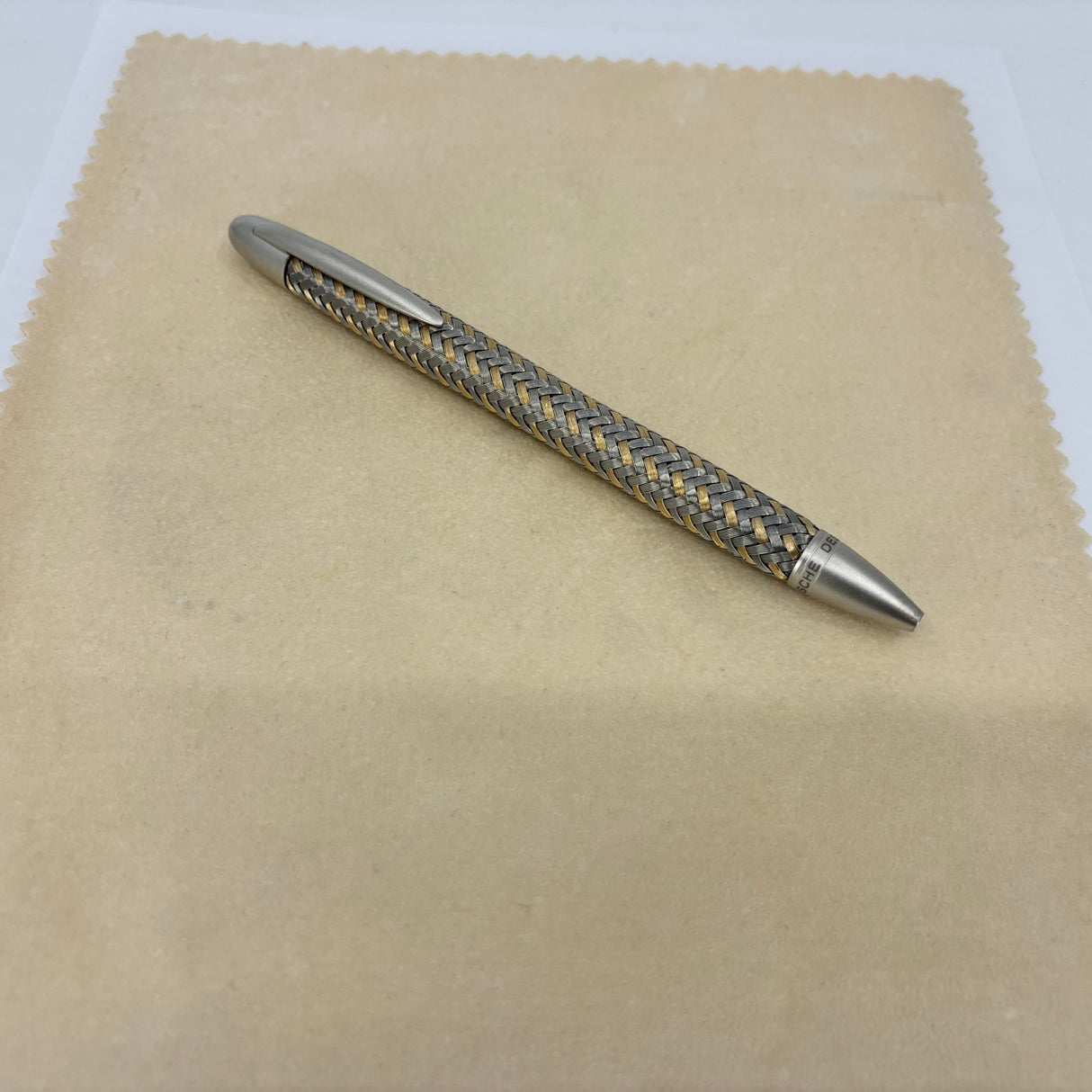 Porsche Design Stainless steel and gold Ballpoint Pen - Tec-Flex mesh