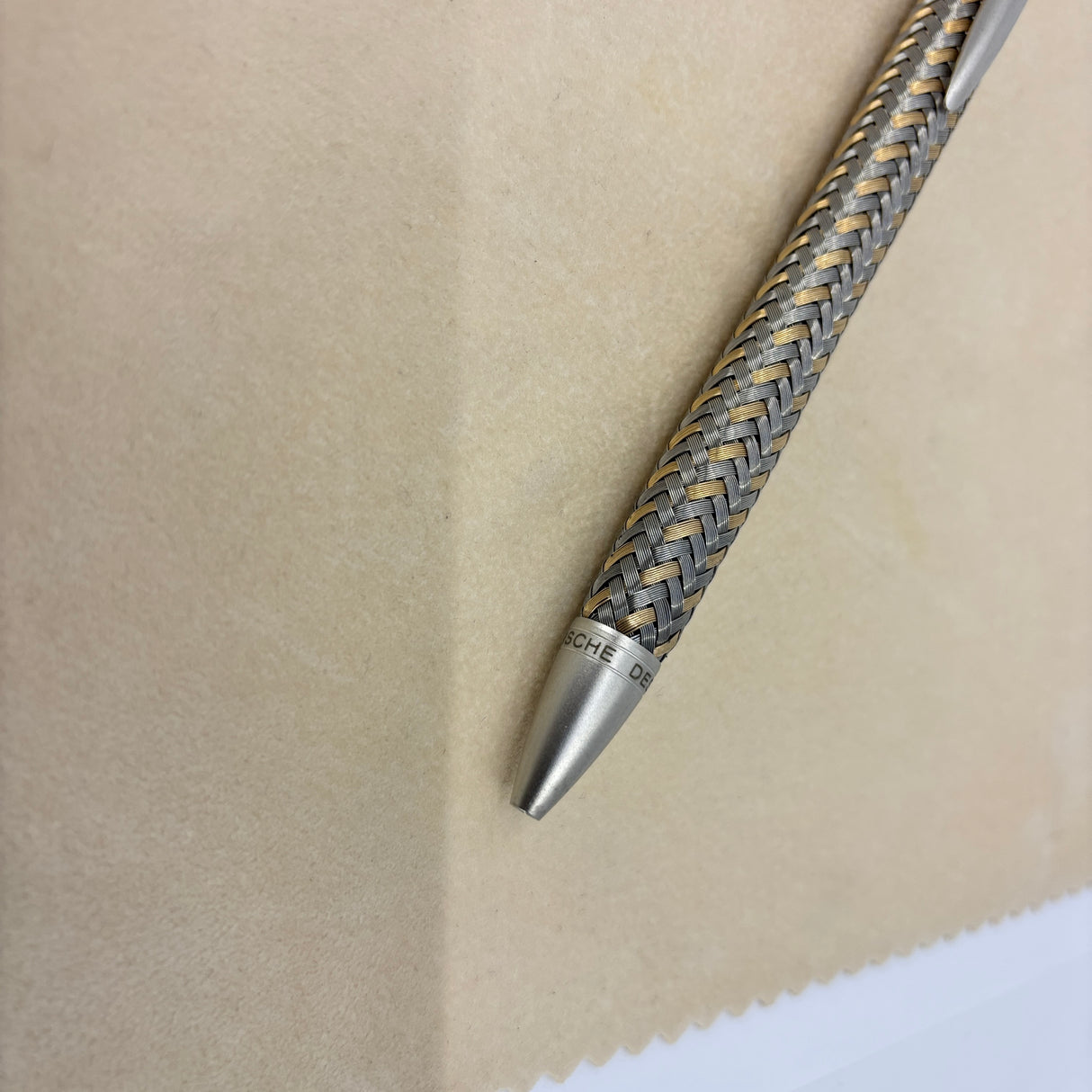 Porsche Design Stainless steel and gold Ballpoint Pen - Tec-Flex mesh