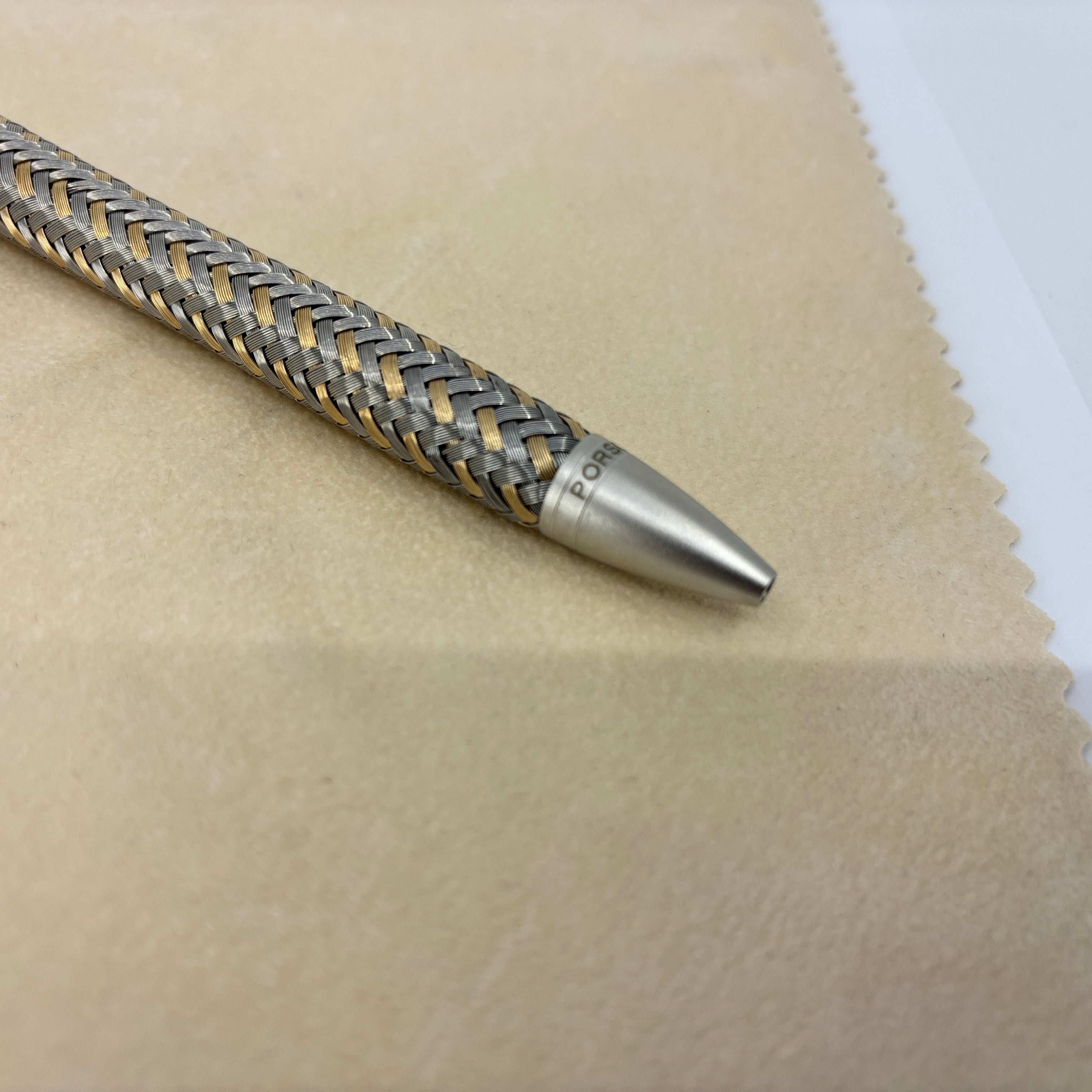 Porsche Design Stainless steel and gold Ballpoint Pen - Tec-Flex