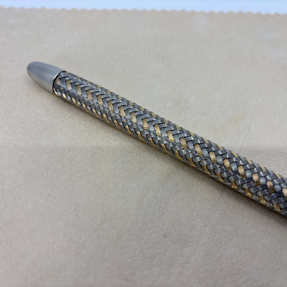 Porsche Design Stainless steel and gold Ballpoint Pen - Tec-Flex mesh