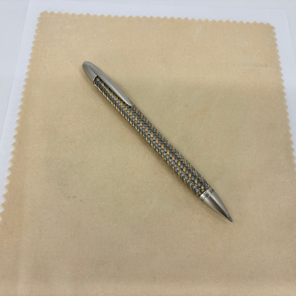 Porsche Design Stainless steel and gold Ballpoint Pen - Tec-Flex mesh