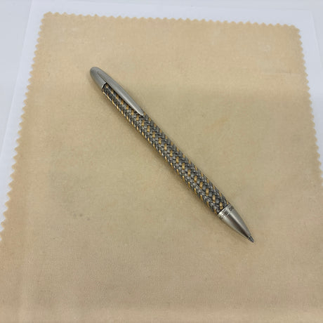 Porsche Design Stainless steel and gold Ballpoint Pen - Tec-Flex mesh