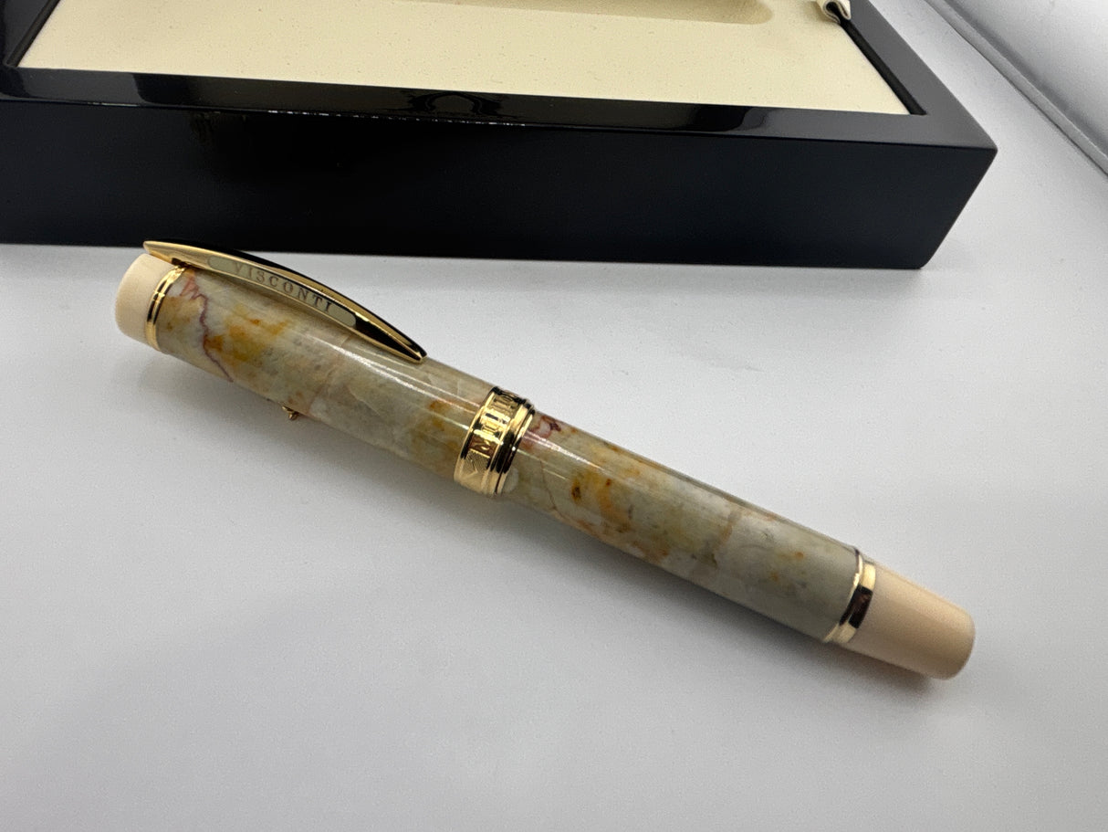 Visconti Millionaire Limited Edition Exquisite Empire Honey Marble Fountain Pen - Flexible Extra Fine 23kt Palladium Dreamtouch Nib