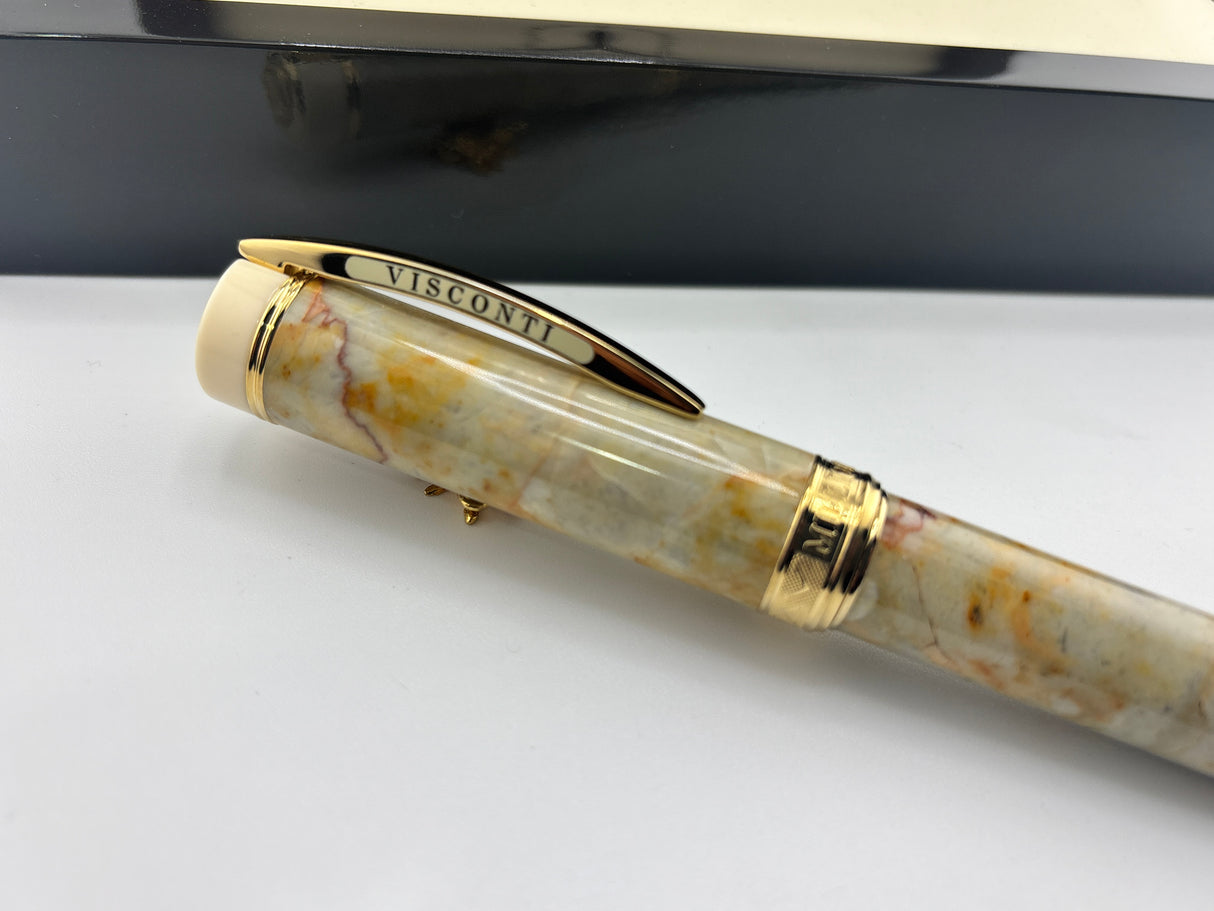 Visconti Millionaire Limited Edition Exquisite Empire Honey Marble Fountain Pen - Flexible Extra Fine 23kt Palladium Dreamtouch Nib