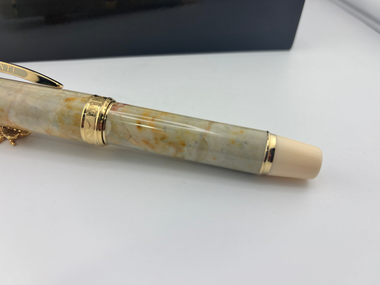Visconti Millionaire Limited Edition Exquisite Empire Honey Marble Fountain Pen - Flexible Extra Fine 23kt Palladium Dreamtouch Nib