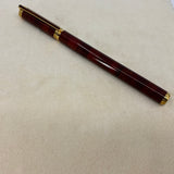 ST Dupont Classic Fountain Pen  - Red Strata Gold trim circa 1980