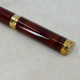 ST Dupont Classic Fountain Pen  - Red Strata Gold trim circa 1980