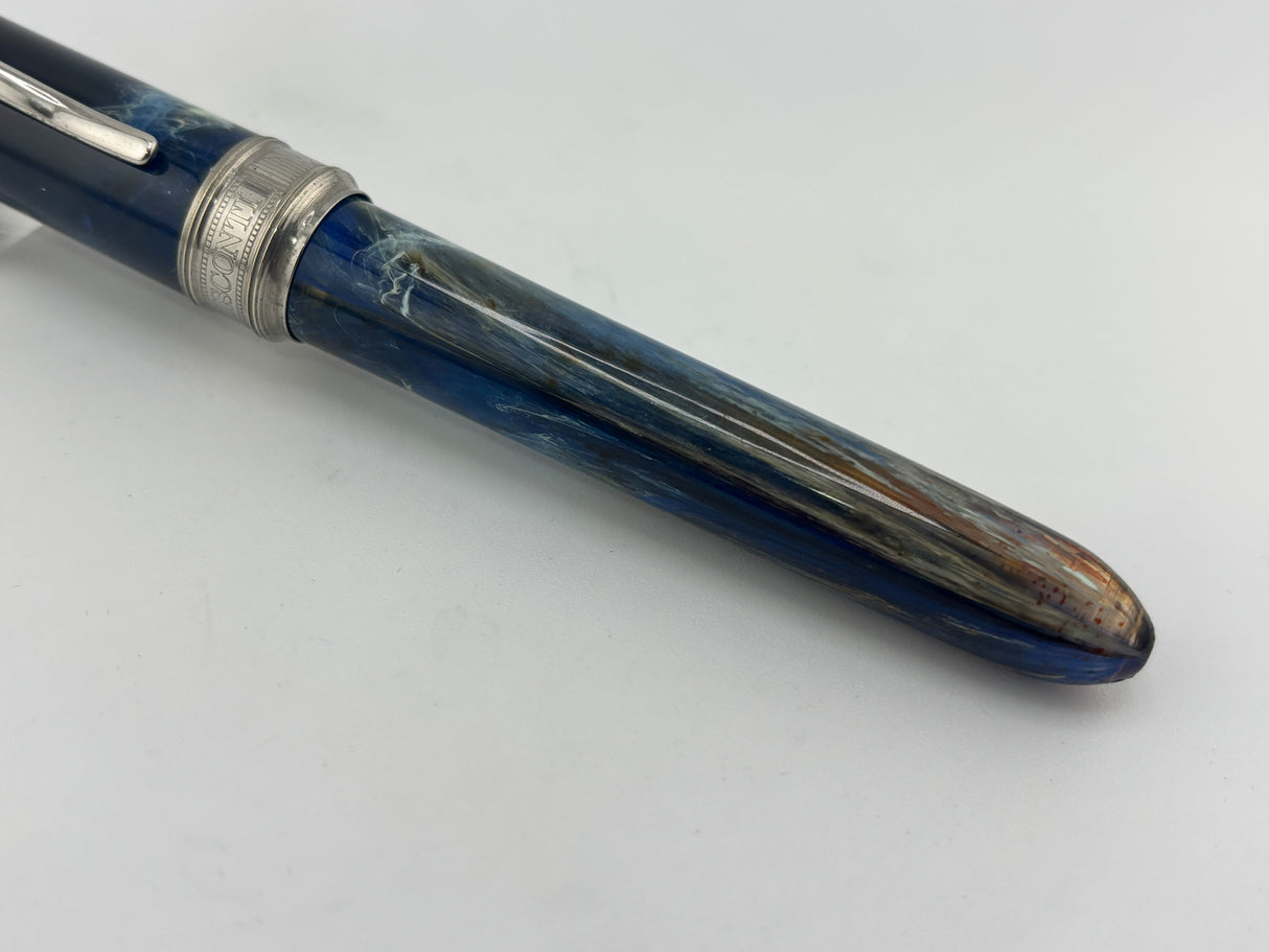 Visconti Early Van Gogh Maxi Ocean Blue Fountain Pen - Large Fine 14kt Gold Nib - A Fabulous Example of this Model (Each One Being Different)