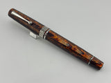 Armando Simoni Club Gladiator Bespoke Arco Bronze Celluloid "Chased (Carved)" Fountain Pen - Medium 14kt Gold Nib