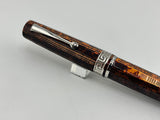 Armando Simoni Club Gladiator Bespoke Arco Bronze Celluloid "Chased (Carved)" Fountain Pen - Medium 14kt Gold Nib