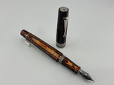 Armando Simoni Club Gladiator Bespoke Arco Bronze Celluloid "Chased (Carved)" Fountain Pen - Medium 14kt Gold Nib