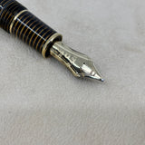 Platinum 3776 Gold Striped Celluloid - THE rarest color of celluloid in the Series-14 kt Gold Music NIB !!