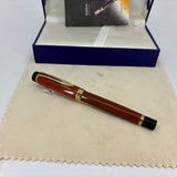Waterman Liaison Ebonite Orange and Black Fountain Pen - Broad 18kt Gold Nib