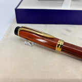 Waterman Liaison Ebonite Orange and Black Fountain Pen - Broad 18kt Gold Nib