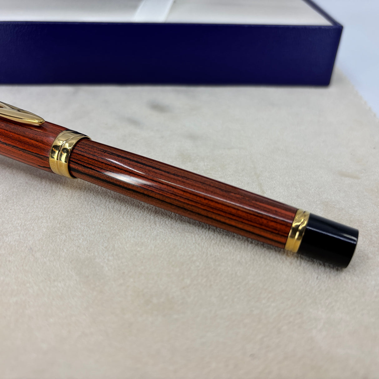 Waterman Liaison Ebonite Orange and Black Fountain Pen - Broad 18kt Gold Nib