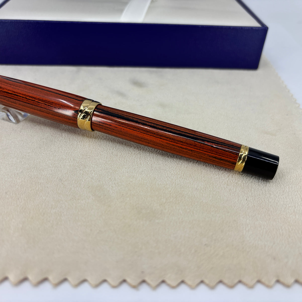 Waterman Liaison Ebonite Orange and Black Fountain Pen - Broad 18kt Gold Nib