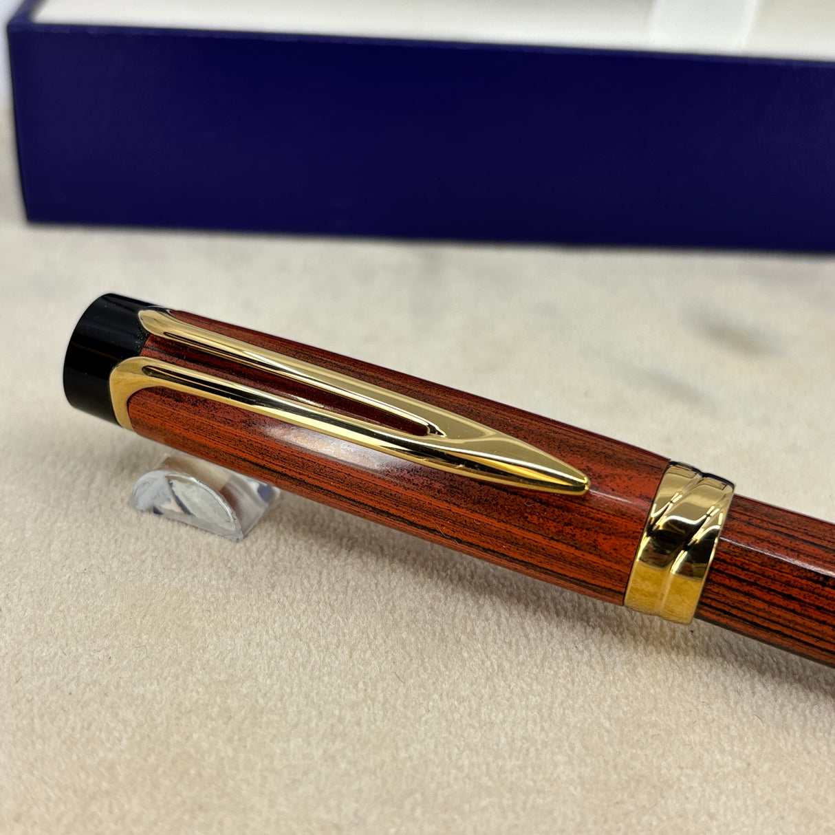 Waterman Liaison Ebonite Orange and Black Fountain Pen - Broad 18kt Gold Nib