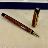Waterman Liaison Ebonite Orange and Black Fountain Pen - Broad 18kt Gold Nib