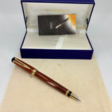 Waterman Liaison Ebonite Orange and Black Fountain Pen - Broad 18kt Gold Nib