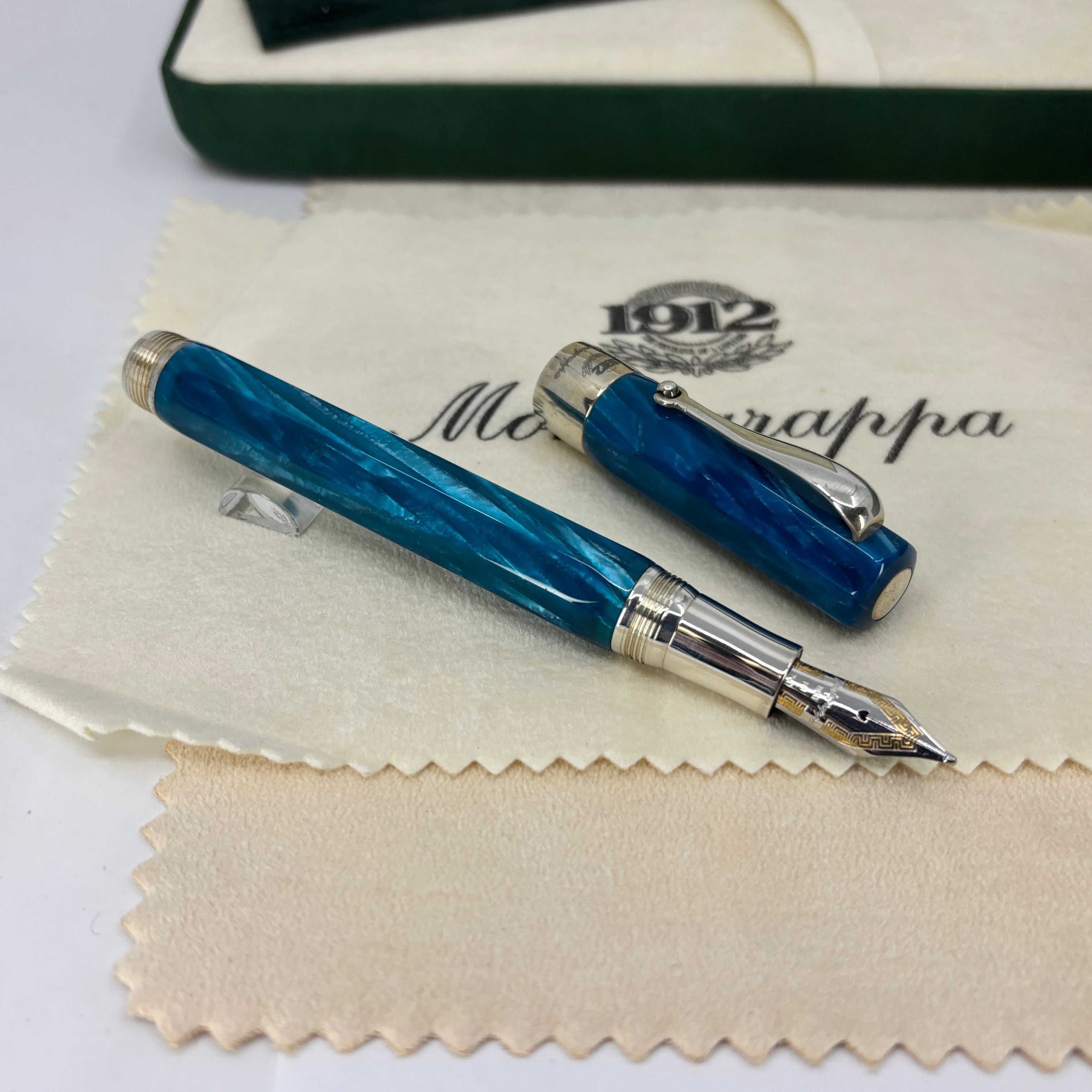 Montegrappa 1912 Symphony Turquoise Blue Celluloid Fountain Pen