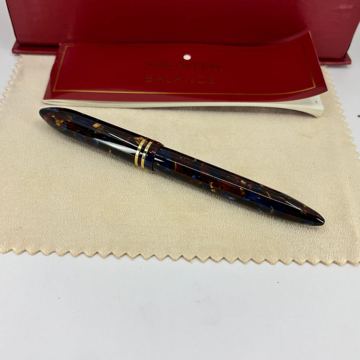 Sheaffer Balance II Aspen Marbled Blue  Special Edition circa 2000 - Broad 14kt Gold Nib