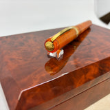 Visconti Kaleido Fire Opal Gold Trim Fountain Pen - STUB 18kt Gold Nib