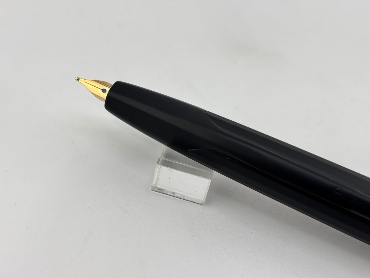 Pilot Namiki Black Matte Vanishing Point Fountain Pen - 1990s Style Multi-Facetted  Body  - Medium 14kt Gold  Nib