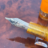 Visconti Kaleido Fire Opal Gold Trim Fountain Pen - STUB 18kt Gold Nib