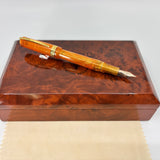 Visconti Kaleido Fire Opal Gold Trim Fountain Pen - STUB 18kt Gold Nib