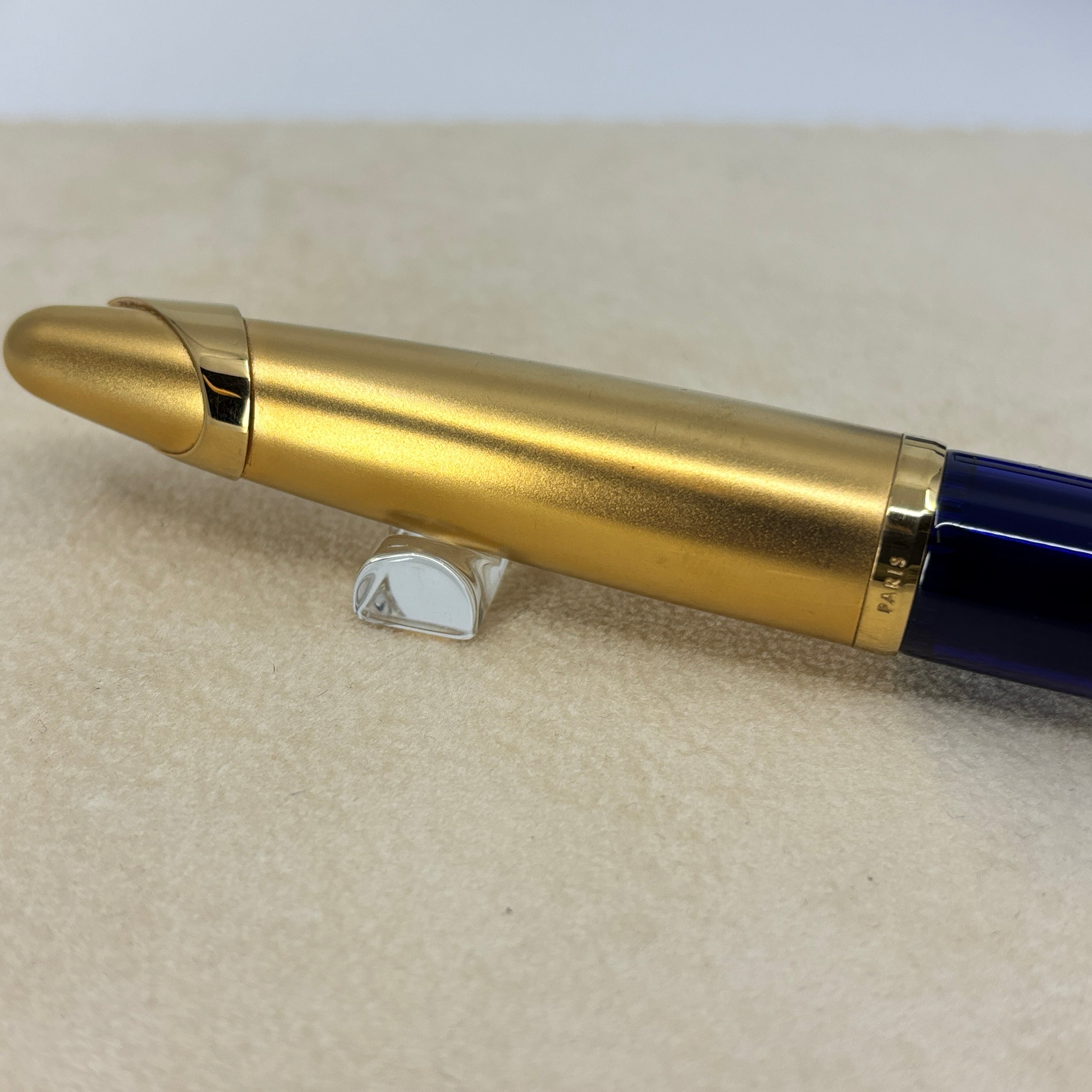 Waterman Edson Blue Fountain Pen - Medium 18kt Gold Nib – Fountain