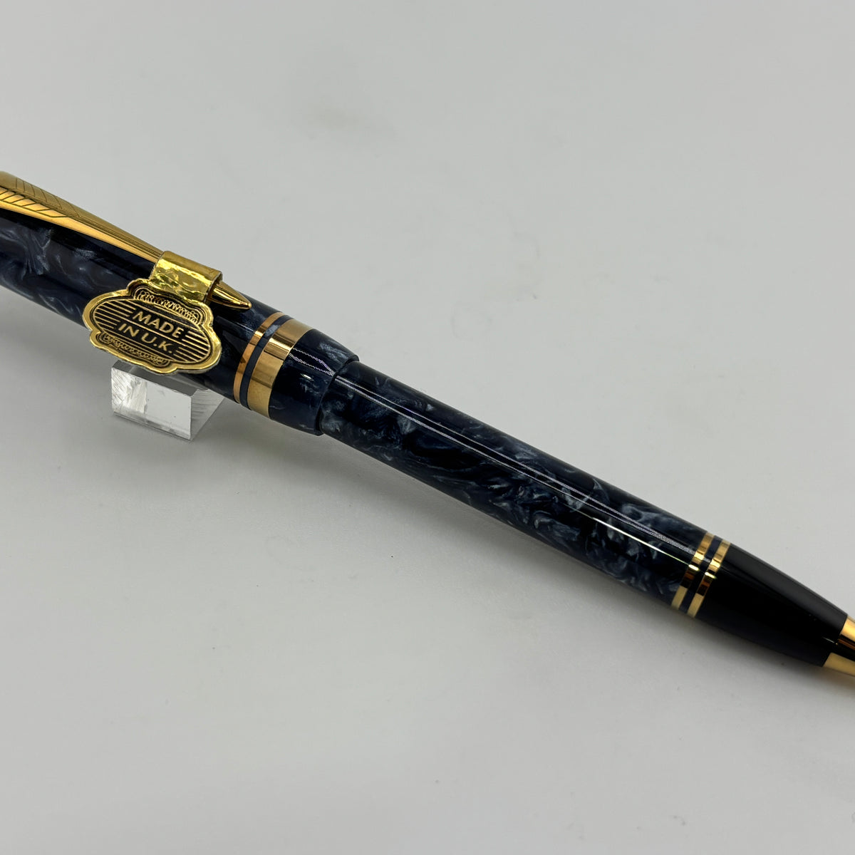 Parker Duofold Marbled Blue Cap Actuated Ballpoint Pen - The Original ...