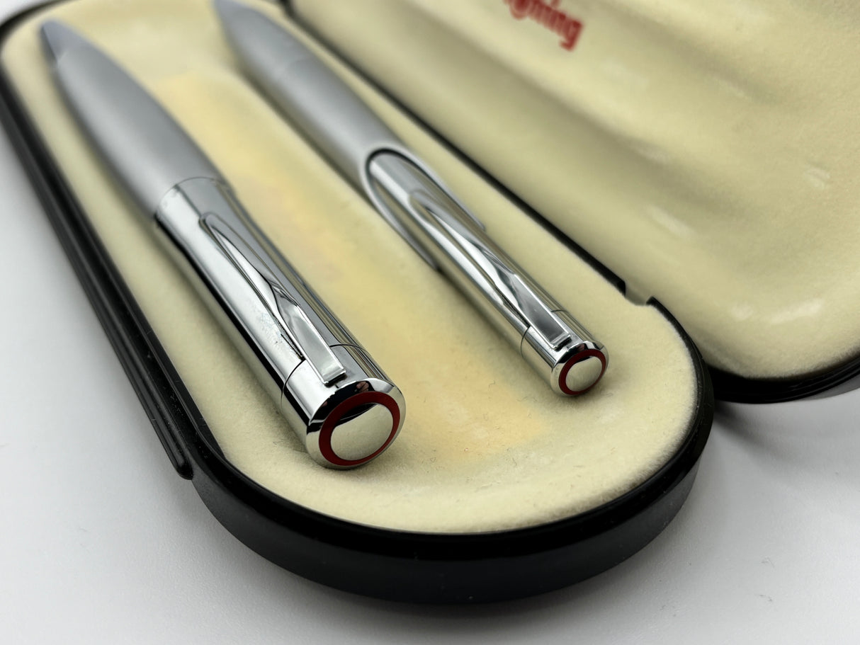 Rotring Set Chrome and silver matte  APC system - Fountain Pen and Ball Pen